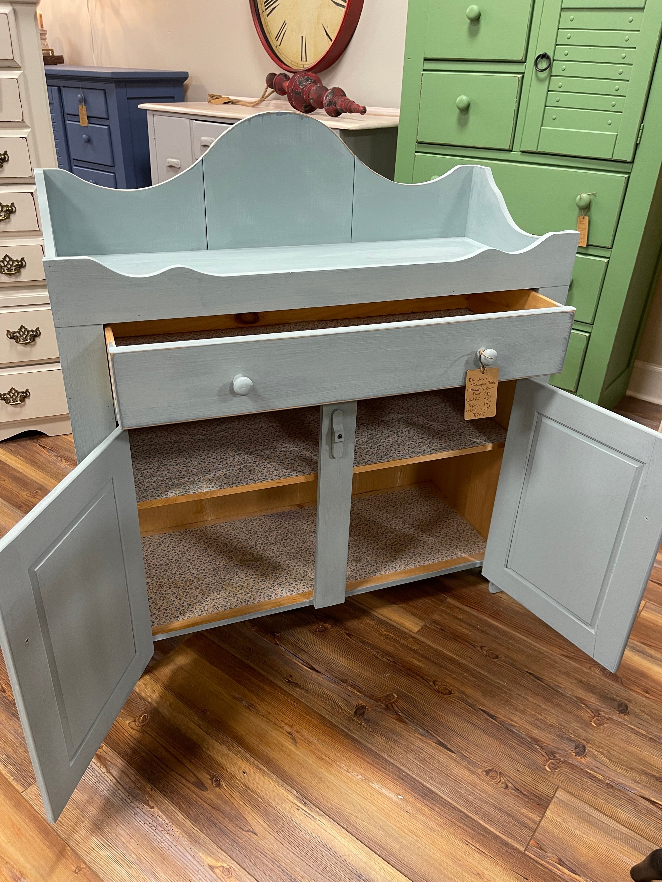 Dry Sink Changing Table Duck Egg